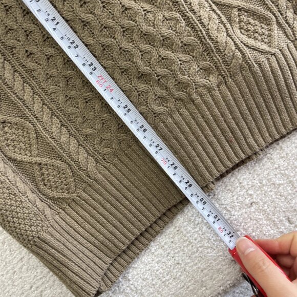 Buffalo David Bitton Sweater Mens L Brown / Beige 3D cable Knit Pullover Cozy - Picture 8 of 12